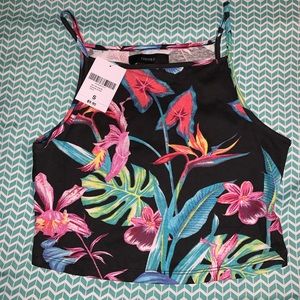 Forever 21 Tropical Crop Top size Small